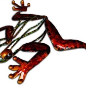 Red Varicolored Metal Wall Plaque