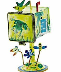 Frog Design Enameled Stamp Dispenser