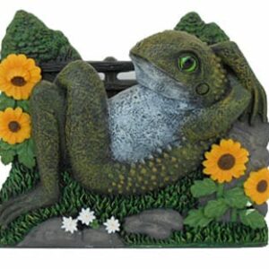 Green Country Frog Reclining in SunflowersNapkin / Letter Holder