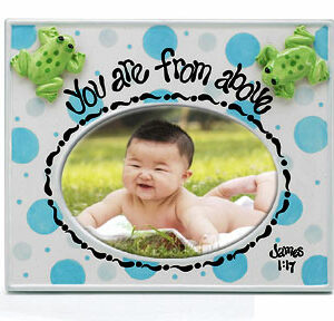 Blue Polka-dots Frog Frame