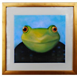 Mr. Frog Gold Framed Art Print
