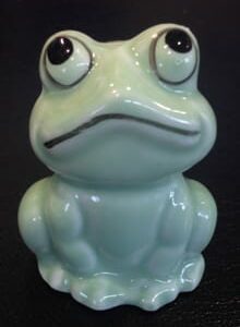 Small Sitting Green Froggy Figurine