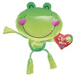 "Kiss Me" Valentine's Day Mylar Frog Balloon