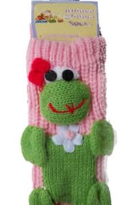 Froggy Slipper Socks in Pink