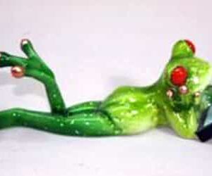 Frog Relaxing With Tablet
