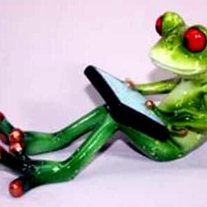 Seated Frog With Tablet