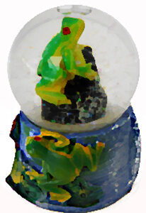 Magnetic Froggy Crystal Water Globe