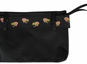 Funky Frog Ribbon Wristlet Bag