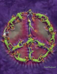 Luxury Plush Frog Blanket ( Circle Of Frogs ) Queen Size