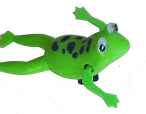 swimming wind up frog