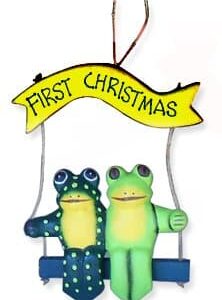 Two Wooden Froggy's Ornament